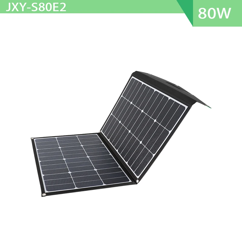 80W Высокая эффективность Sunpower 20 W-300 W etfe портативная складная солнечная панель Одеяло сумка Rv наружное зарядное устройство - Цвет: 80W