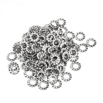 

700Pcs Tooth Lock Washers Galvanized Serrated Lock Washer External Tooth Washers Assortment Set Fastening Tool