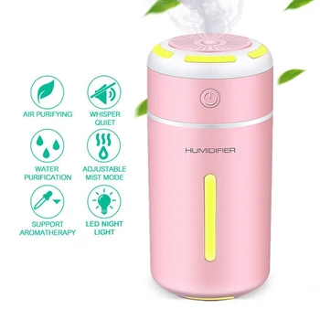 

Mini Cup Air Humidifier USB LED Light Aroma Essential Oil Diffuser Air Purifier Freshener Home Car Mist Maker fragrance oil