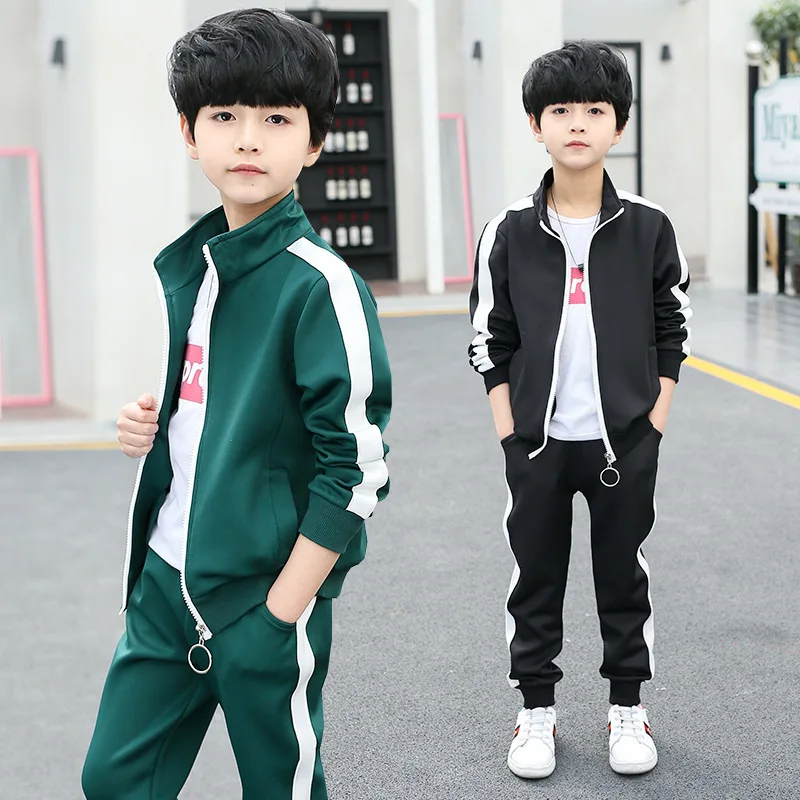 

Children's Clothing Autumn New Cotton Korean Fashion Casual Children's Two-piece Children Boy Striped Suit