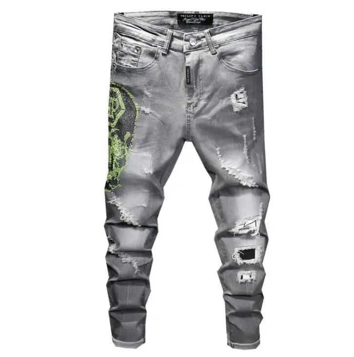 winter washed jeans men's trousers 