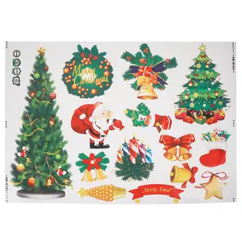 

1pc Christmas Stickers PVC Funny Xmas Decals Santa Claus Stickers Wall Stickers Wall Decor Christmas Decor for Wall Door Window