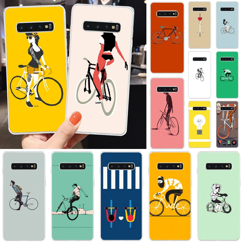 Мягкий чехол из ТПУ для телефона BaweiTE BIKE CYCLING art Samsung S10 Plus S9 S8 S8plus S7 S6 чехлы