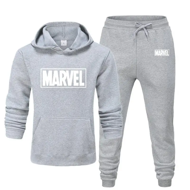 Спортивный Костюм Marvel с принтом «Человек-паук», Мужские Термо спортивные комплекты, хлопковая толстовка с капюшоном+ штаны, спортивный костюм, повседневные толстовки, спортивный костюм