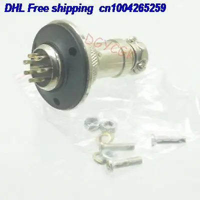 

DHL 50pcs Aviation plug 16mm 8Pin female lange for Panel Power Classis Metal connector 22-ct