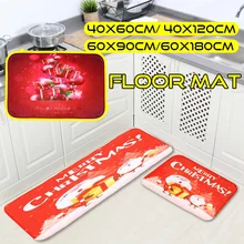 Коврик для ванной комнаты, спальни, кухонные коврики, нескользящий пол, дверной коврик с рождеством, полиэстер+ из термопластичной резины пропускающий воздух ковер