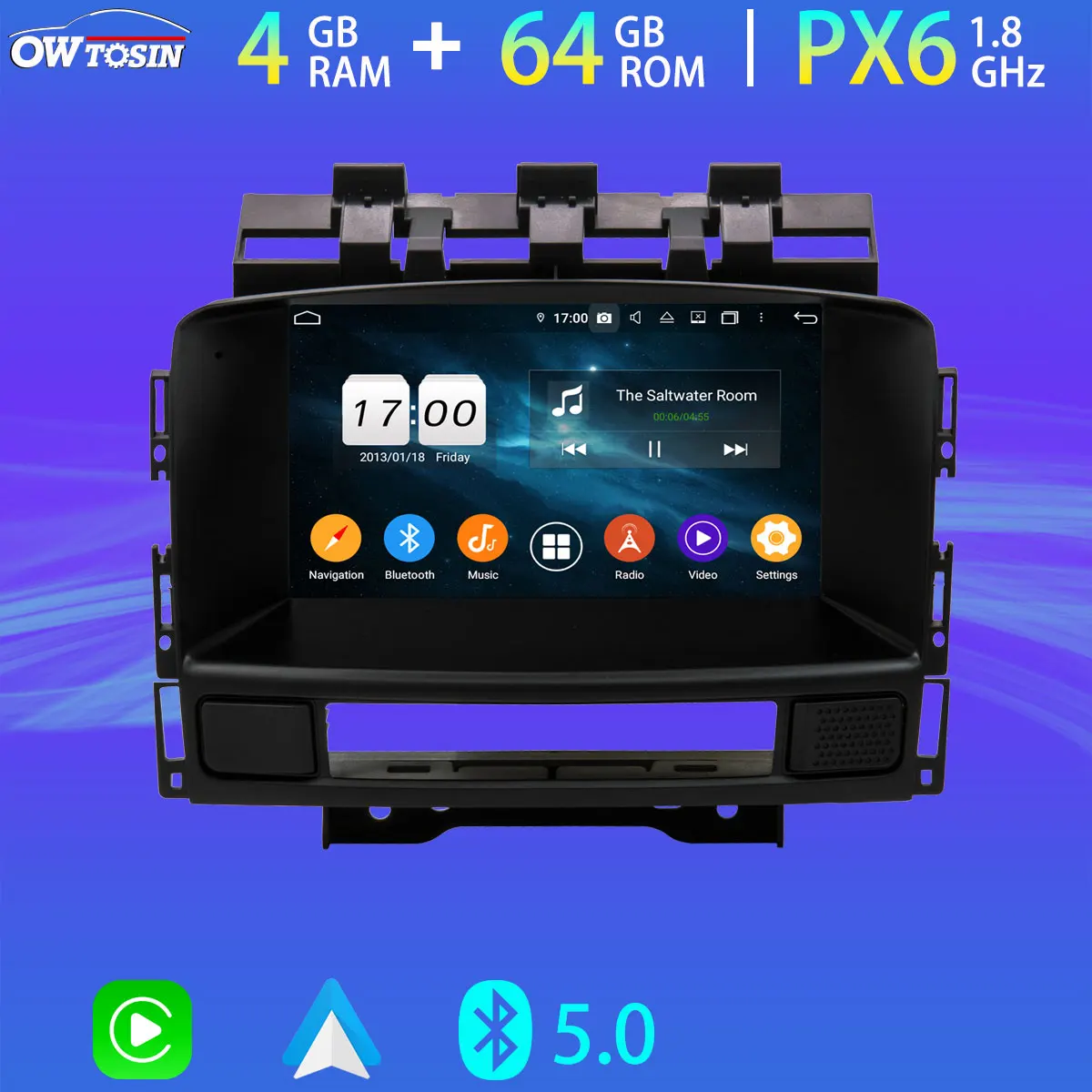 Автомобильный мультимедийный DVD-плеер PX6 4 + 64 ГБ Android 10 GPS для Opel Vauxhall Holden Astra J 2010-2014