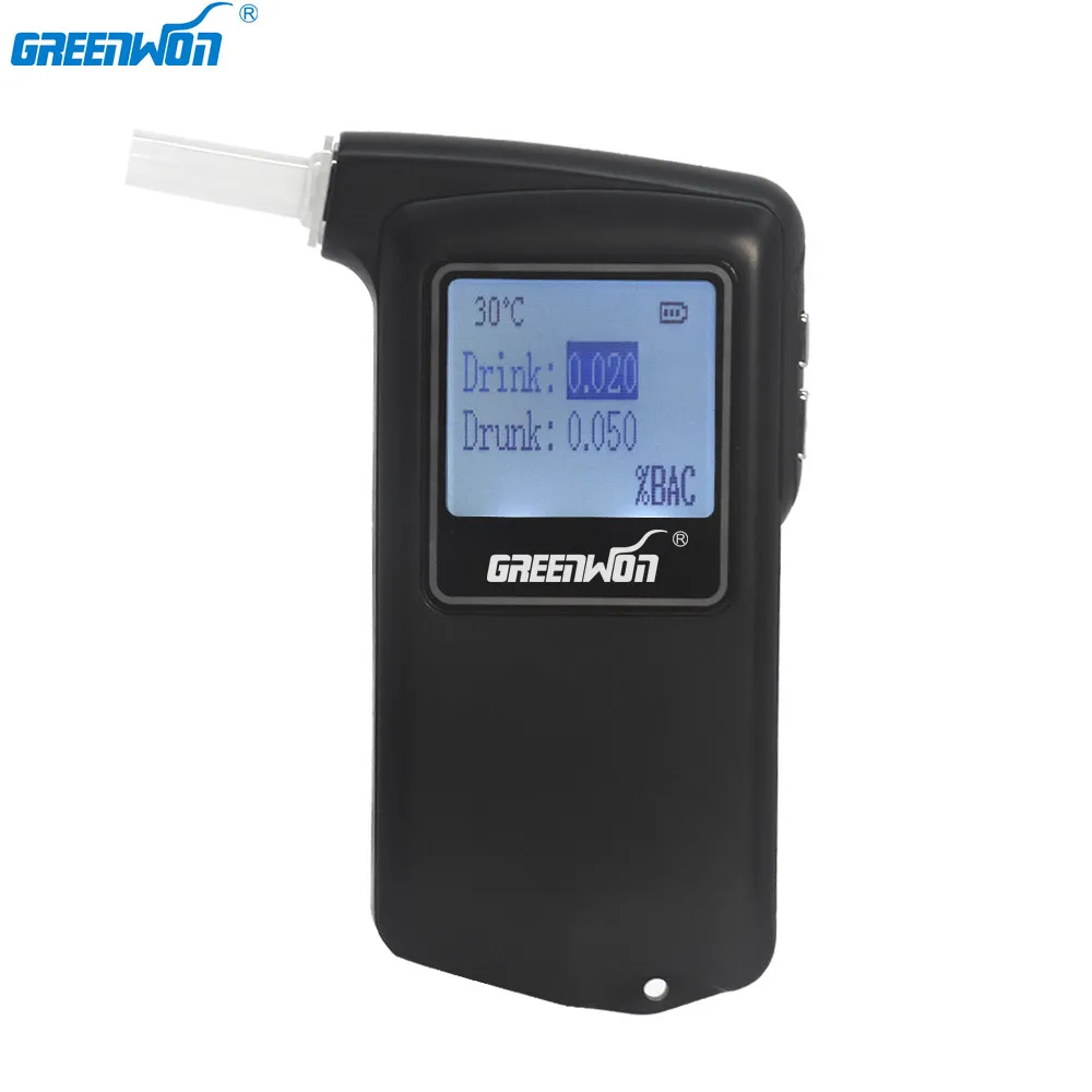 GREENWON Drop Shipping New Police Digital LCD Alcohol Breath Tester Breathalyzer Analyzer Detector FREE SHIPPING