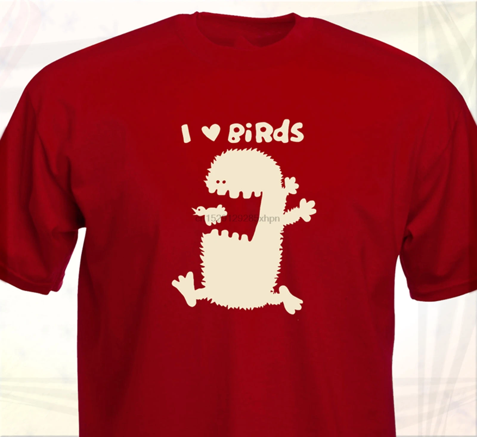 Футболка I LOVE BIRDS-Humour Oiseau Piaf Monstre Humoristique Comique Cadeaux брендовые рубашки с джинсовым