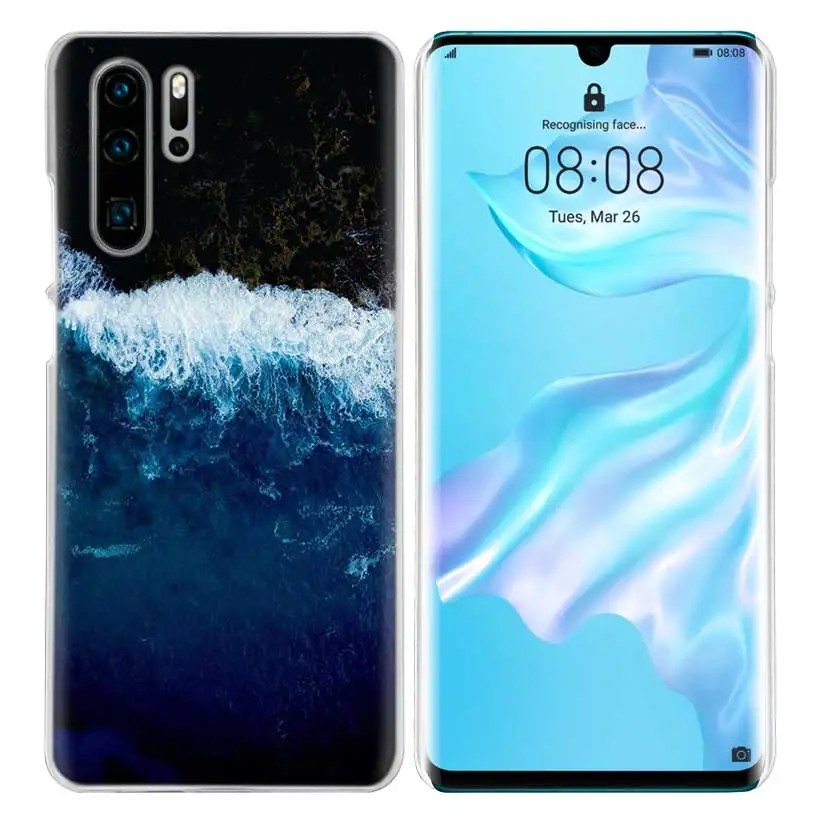 Жесткий чехол для huawei P30 P20 P10 mate 30 20 10 Nova 5 5i Pro Lite P Smart Z Plus волны океана воды света рефракцио - Цвет: 05