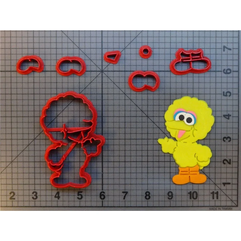 3D Печатный пластиковый детский мультфильм ТВ Оскар ребенок Элмо большая птица Маппет Монстр резка для печенья и помадки набор кекс Топ украшение