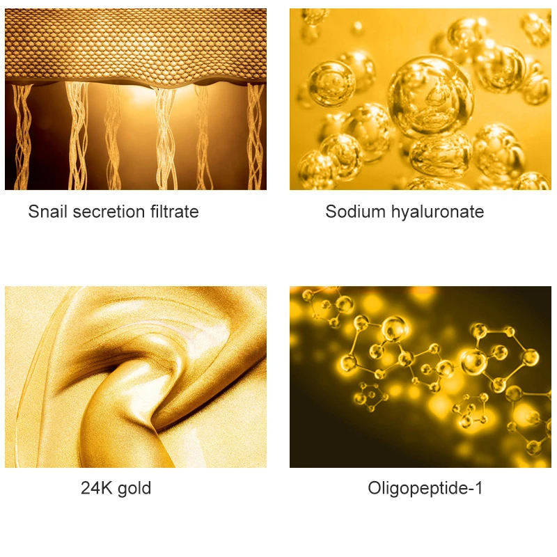 24K Gold Snail Anti Wrinkle Aging Essence Liquid Moisturizing