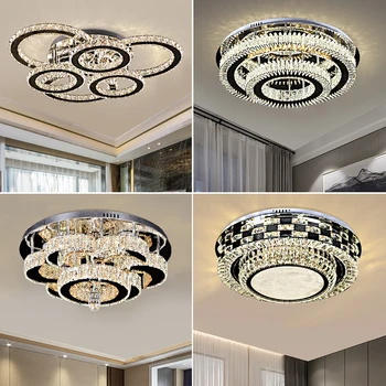 

Modern LED Crystal Chandelier Lights Lamp For Living Room Cristal Lustre Chandeliers Lighting Pendant Hanging Ceiling Fixtures