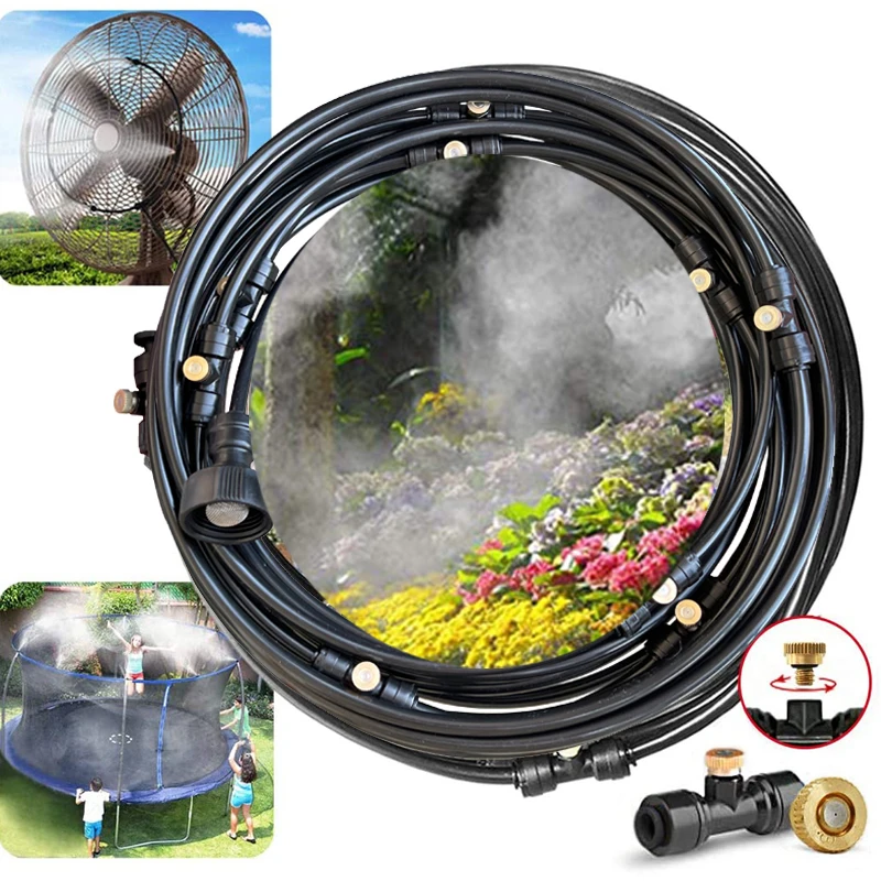 5/ 10m Mist Cooling System Air humidification Trampoline Sprinkler Low Pressure 