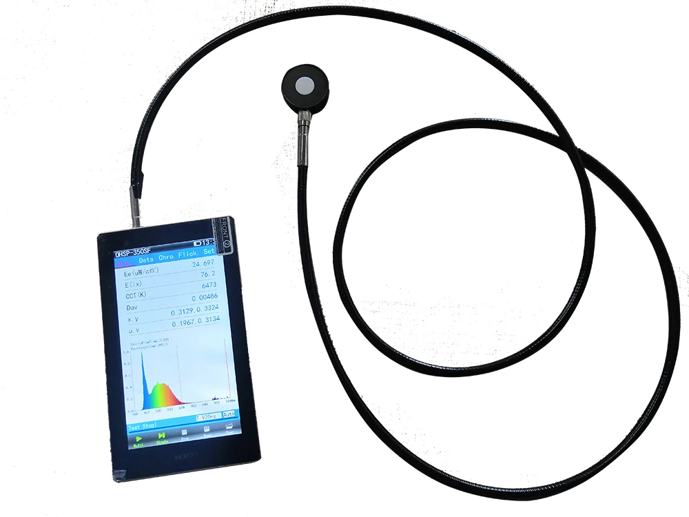 OHSP350P Light Spectrum PAR PPFD Spectrometer 350-800nm Extend Rectangular Sensor with Software