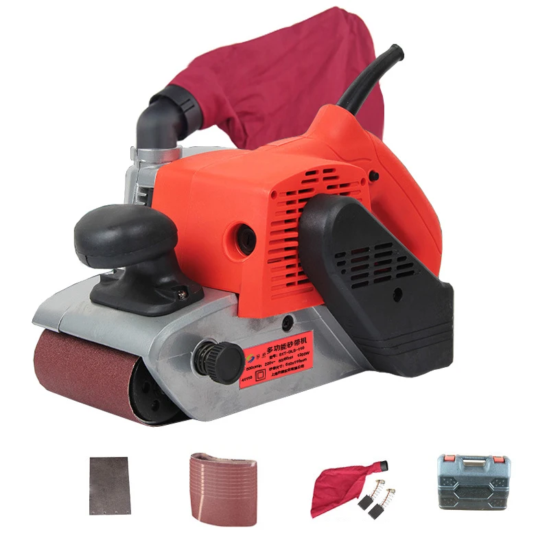 US $56.97 Industrial Grade Sanding Machine 4 Inch Belt Machine Household Portable Small Sandpaper Plane Polishing Polisher