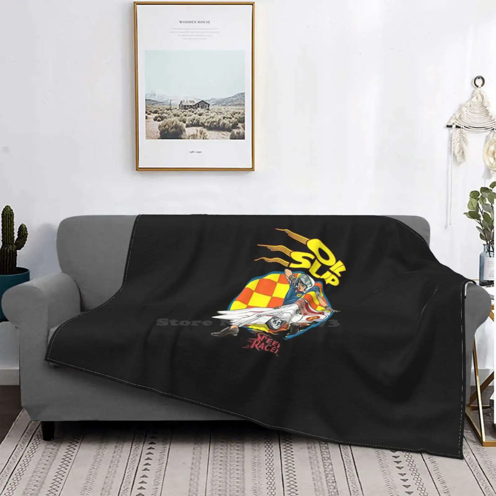 Autunno By Oil Slip Coperta Soft Warm Travel Coperta Portatile Speed Racer Speed Racing Mach 5 Racer Car Race Go Speed Racer Go