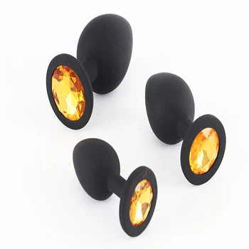 Silicone Anal Plug Removable Jewel Butt Plug Anus Stimulator Sex Toys Prostate Massager For Women Man Couple Gay 3