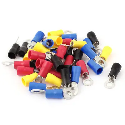 

40 Pcs 5.5-5S 12-10AWG Wire Connector Ring Crimp Terminal Assortment Kit