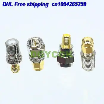 

DHL 80pcs 4pcs/set Adapter female TV to RPSMA female F male M Kit connector for Communication adapter connector 22cs