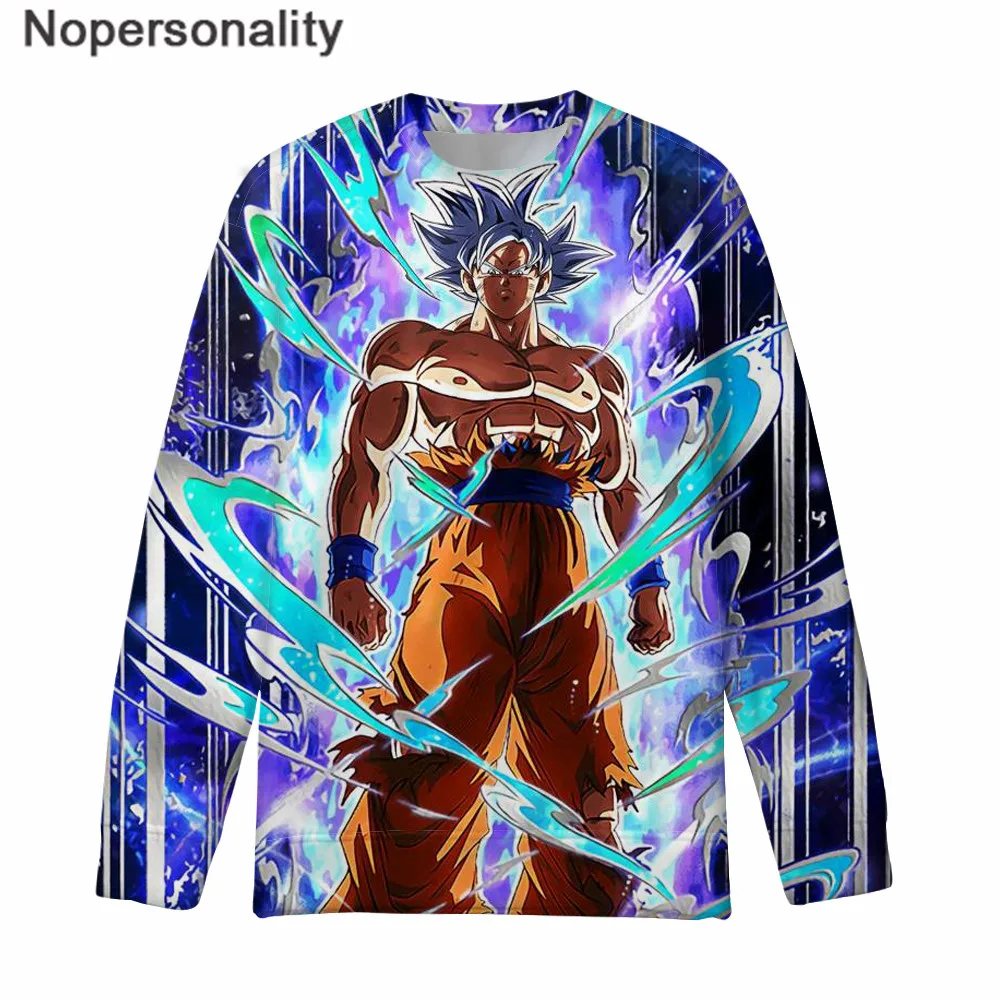 Nopersonality Прохладный 3D Аниме Мужская толстовка Dragon Ball Z карман толстовки с капюшоном повседневные подростковые джемперы с капюшоном осенний пуловер - Цвет: Z5145Z73