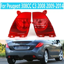 For Peugeot 308CC C3 2008 2009-2014 Citroen C3XRRHD Rear Fog Light Brake Light Tail Lamp Assembly Rear Bumper