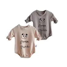 Newborn Baby Clothes Winter Autumn Baby Romper Fleece Warm Toddler Girl Romper Cartoon Infant Boy Jumpsuit Kids Playsuit Panda