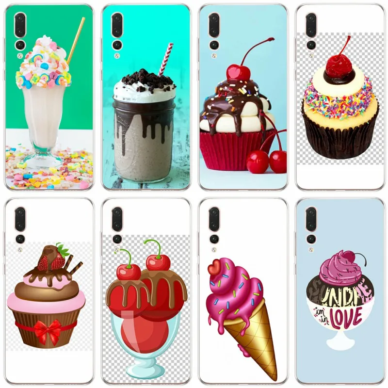 Цветной молочный торт для Huawei P8 P9 P10 P20 P30 P40 Psmart Lite Plus Pro чехлы телефонов Y5 Y6 Y7 2017 2018