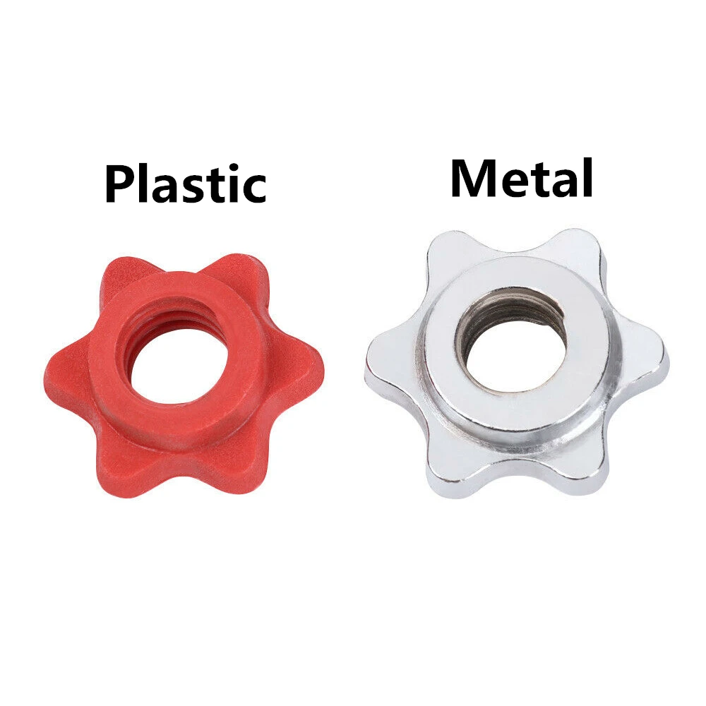 Barbell Collars Anti-slip Weight Lifting Accessories Fixed Dumbbell Nut Hexagon Nut Barbell Bar Collar Screw