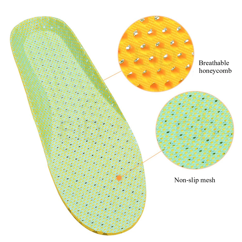 Эластичные дышащие дезодорирующие стельки для бега, стельки для ног, мужские и женские стельки для обуви, ортопедическая прокладка с эффектом памяти