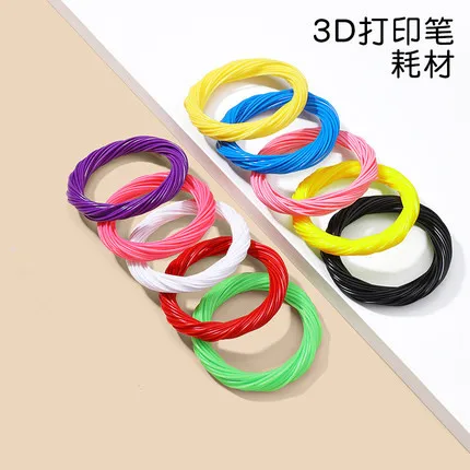 3D Ручка DIY 3D печать Ручка с 100 м ABS/PLA нити творческая игрушка подарок для детей дизайн рисунок - Color: PLA filament 50m