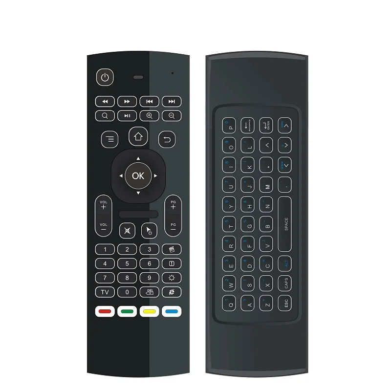 Fly air mouse backlit MX3 pro with voice microphone 2.4G wireless mini keyboard IR learning extend remote controller pk w1 | Электроника
