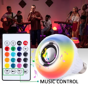 

LED Bulb Light LED Wireless Light Bulb Speaker Smart Music Bulb Color Changing Bulb With Remote Control For Home Christmas Party