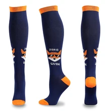 Men Compression Socks Women Animal Fox Unicorn Zebra Print Socks Outdoor Running Cycling Prevent Varicose Veins Socks