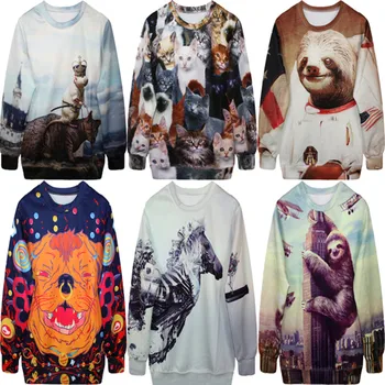 

Cartoon Animal Hooded Sweatshirts Women 3D Hoodies Pullovers Girls Fashion Long Sleeve Outerwear New Hoodie