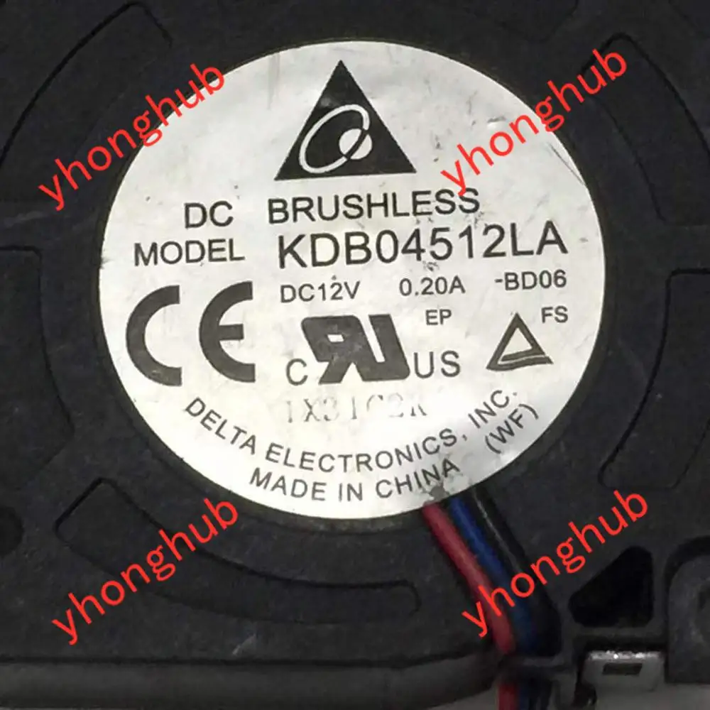 Ventilador de Refrigeração do Servidor Delta Electronics 12v 0.20a 45x45x10mm Kdb04512la Bd06 dc - Imagem 3
