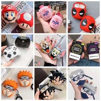 

Luxury Wireless Bluetooth Earphones Case For Apple Airpods 1 2 3D Cartoon Silicone Wireless Headphone Cover For AirPods Case Box