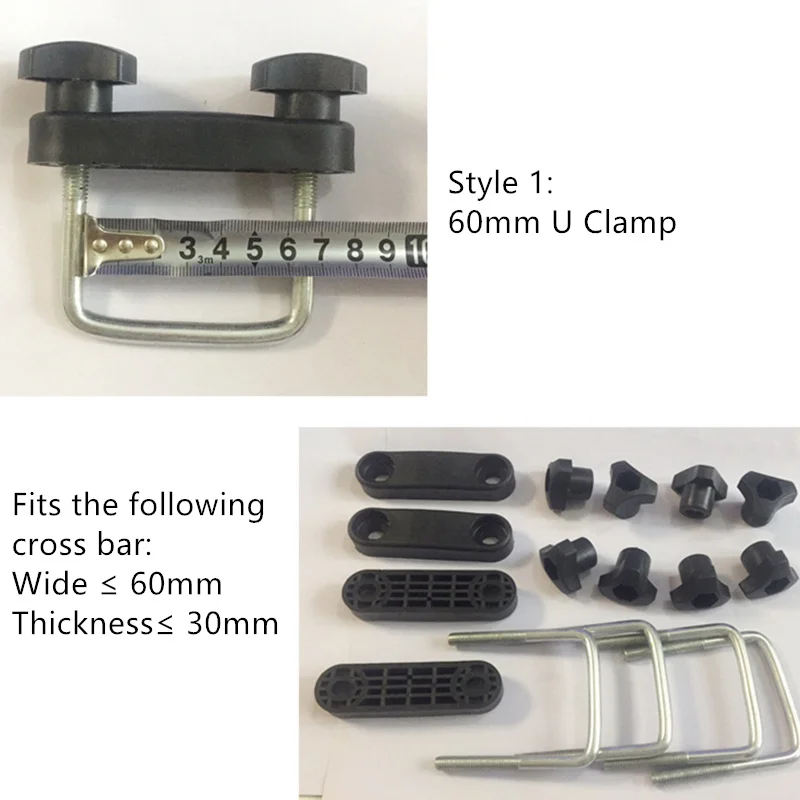 Car Roof Rack Basket U-Bolt Clamps Mounting Fitting Kit ALWAYSME u bolts clamps car exterior parts