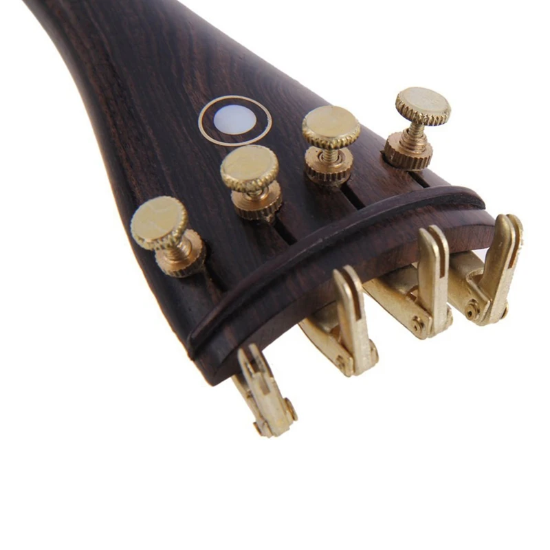 Natrual ebony wood 4/4 аксессуары для скрипки Набор из 4 шт. колышков, шинрест для подбородка, Концевая Шпилька, 4 шт. тонких золотых тюнеров, хвостовой кишки