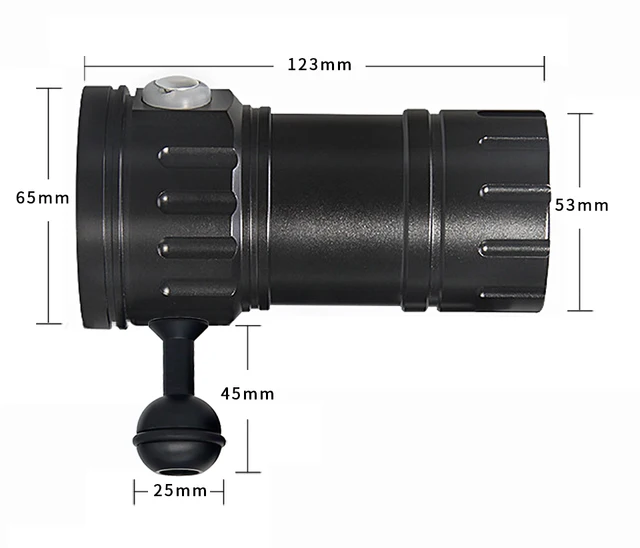 Torcia Subacquea LetonPower L15 10000 Lumens - Professionale, Ricaricabile Type-C, 100m Impermeabile - Foto 3