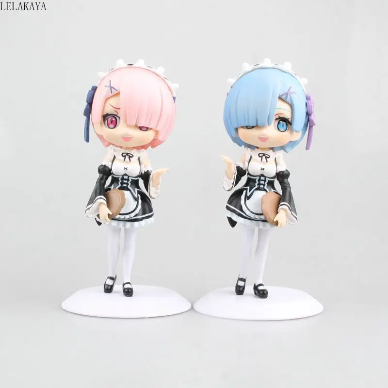 

15.5cm Cartoon Sexy Anime Action Figure Re:Life In A Different World From Zero Rem Ram Big Eyes Q Ver Maid Decoration Doll New