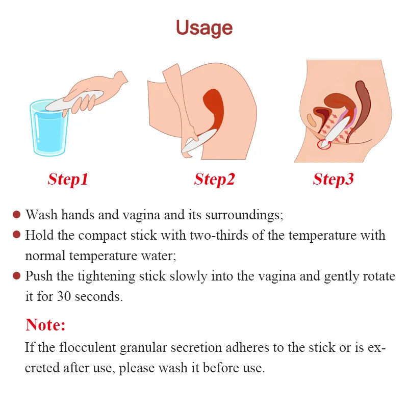 Женская гигиена, подтяжка влагалища, уменьшение яма, влагалище, палочка, Инструкция на русском языке, 75 г, сжимающая влагалище, узкая палочка для влагалища