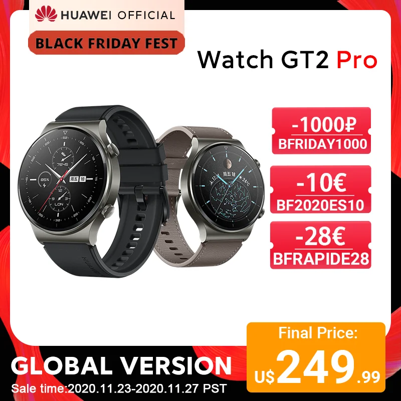 Version mondiale en stock montre HUAWEI GT 2 pro SmartWatch 14 jours d