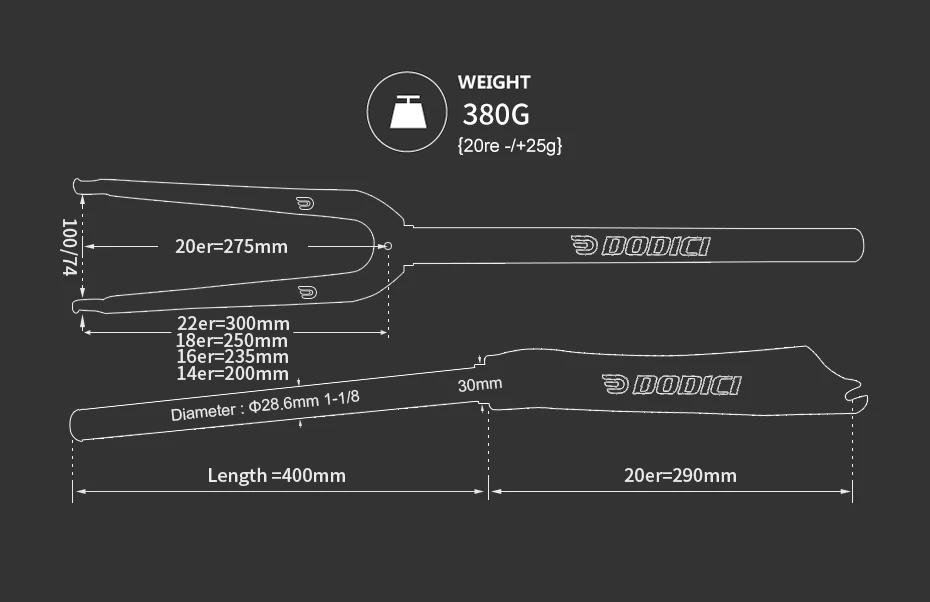 DODICI полностью из углеродного волокна 3K Матовая складной велосипед bmx вилка 20 дюймов велосипед, велосипедное углеродное вилки C-тормоз для bmx вилка диаметром выходного отверстия 28,6 мм