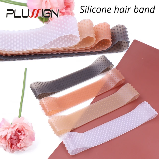 New Invisible Wig Hair Band Plussign Wig Grip Headband For Lace Frontal  Wigs 1Pcs/Lot Nude Non-Slip Velvet Wig Band To Hold Wig