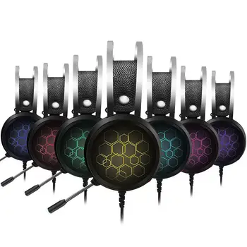 

Professional USB 7.1 Virtual Surround Headset Wired LED Light With Mic Earphone Game Headphone For Computer PC Gamer