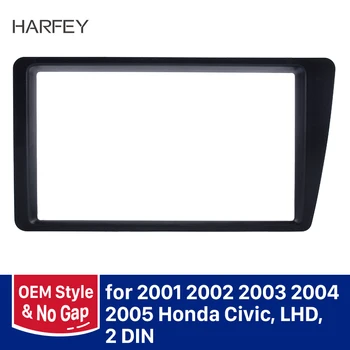 

Harfey Car Double 2Din Frame Autoradio Fascia Stereo Dash Mount for Honda Civic LHD 2001 2002 2003 2004 2005 2006 Panel Adaptor