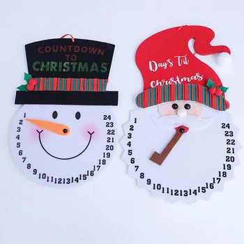 

DIY Christmas decorations Cartoon snowman alarm santa claus clock creative wall clock Ornaments Xmas Decor for Home Kids Toys