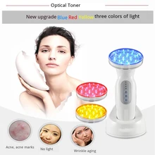 Портативное фотонное устройство для удаления акне и пятен, Отбеливающее средство для ухода за кожей, средство для удаления морщин, светодиодный светильник фотонный массажер для лица