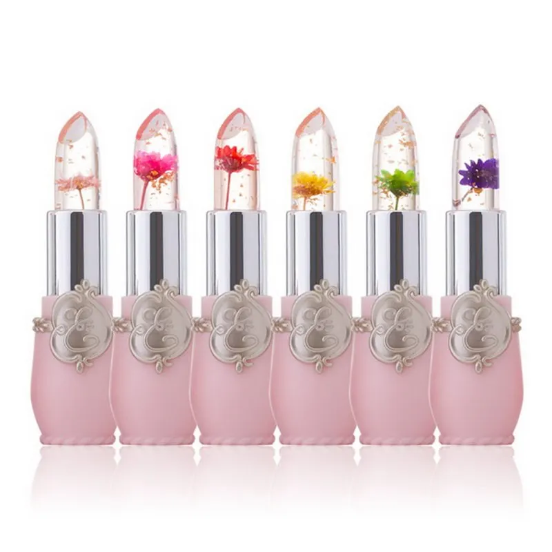 Moisturizer Lip Gloss Transparent Jelly Flower Lipstick Temperature Color Change Waterproof Makeup Lip balm Cosmetic Makeup Tool 3